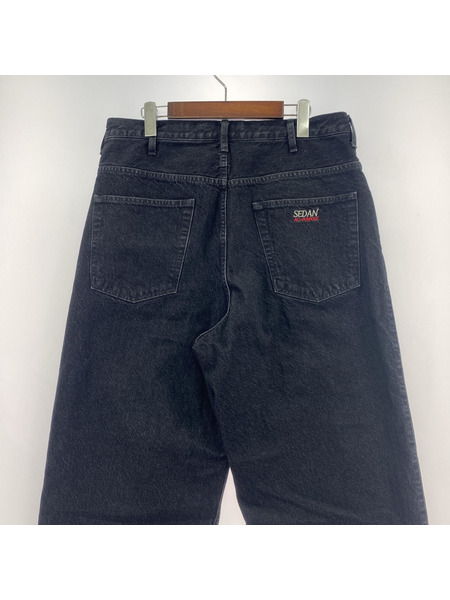 SEDAN ALL-PURPOSE 24AW OG Logo Classic Fit Jeans ブラックデニム