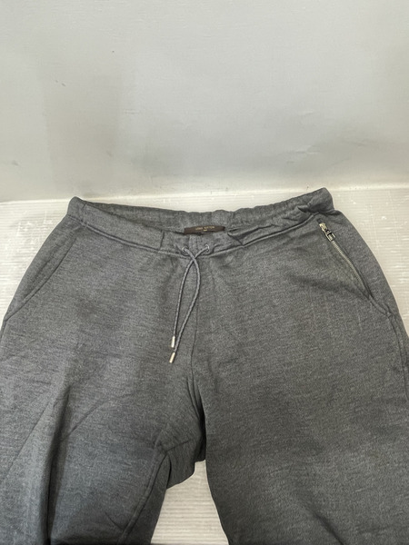 LOUIS VUITTON ロゴレザーパッチ スウェットパンツ L グレー RM142Q H6Y51WJUH[値下]