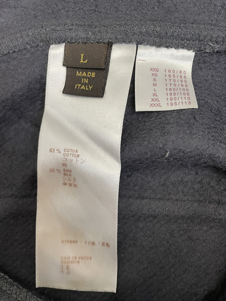 LOUIS VUITTON ロゴレザーパッチ スウェットパンツ L グレー RM142Q H6Y51WJUH[値下]