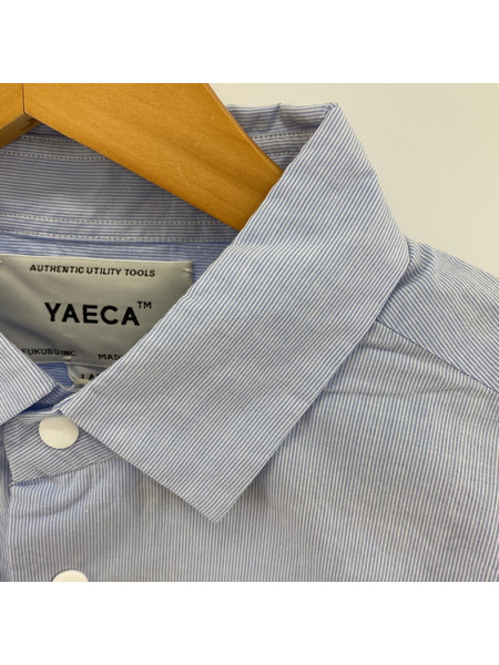 YAECA/COMFORT SHIRT RELAX/L/ブルー