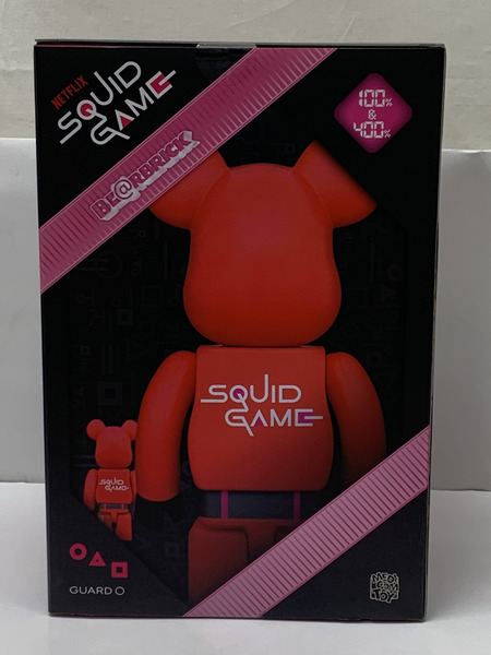 BE@RBRICK SQUID GAME (イカゲーム) GUARD ○ 100％ & 400％ 未開封 ベアブリック 