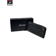 長財布 サフィアーノ ラウンドジップ長財布 黒