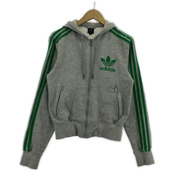 adidas originals 00s 黒タグ フロッキープリントパーカー XS GRY