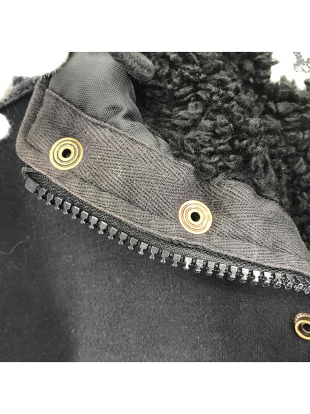 DIESEL 裏ボアジップパーカー BLK S