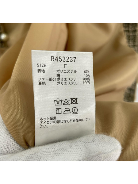 ジレ・ベスト ROSIEE ファードッキングツイードジレ