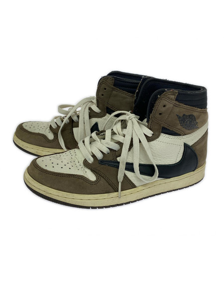 NIKE スニーカー TravisScott×NikeAirJordan1 Retro 25.5cm