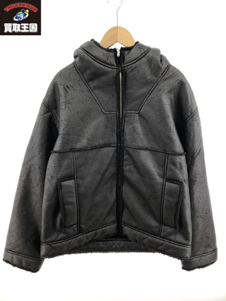 Supreme faux shearling hooded jacketフードジャケット
