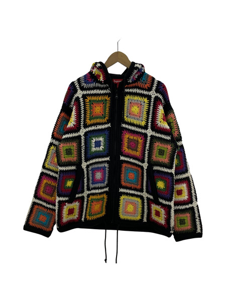 Supreme/20AW/Crochet Hooded Zip Up Sweater/L/Multicolor