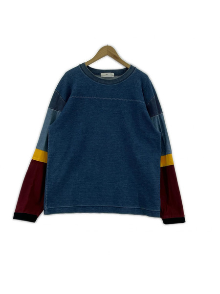 TOGA(VIRILIS） 長袖Tシャツ・カットソー 切替インディゴL/Sカットソー[値下]