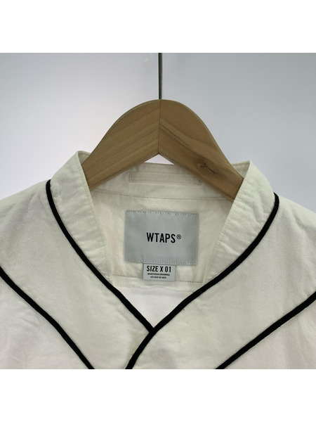 WTAPS 半袖シャツ 19SS/リーグシャツ/白/01