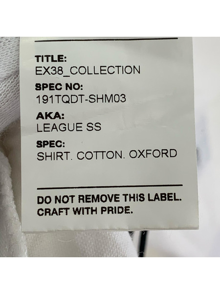 WTAPS 半袖シャツ 19SS/リーグシャツ/白/01