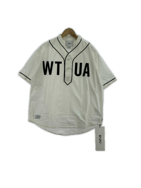 WTAPS 半袖シャツ 19SS/リーグシャツ/白/01