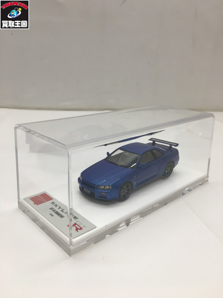 メイクアップ　NISSAN SKYLINE GT-R (BNR34) 1999　ベイサイドブルー 1/43