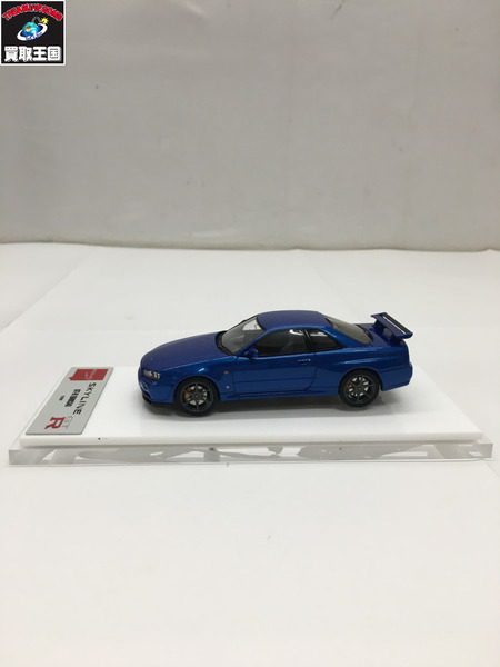 メイクアップ　NISSAN SKYLINE GT-R (BNR34) 1999　ベイサイドブルー 1/43