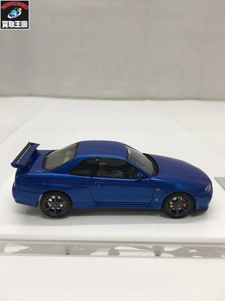 メイクアップ　NISSAN SKYLINE GT-R (BNR34) 1999　ベイサイドブルー 1/43