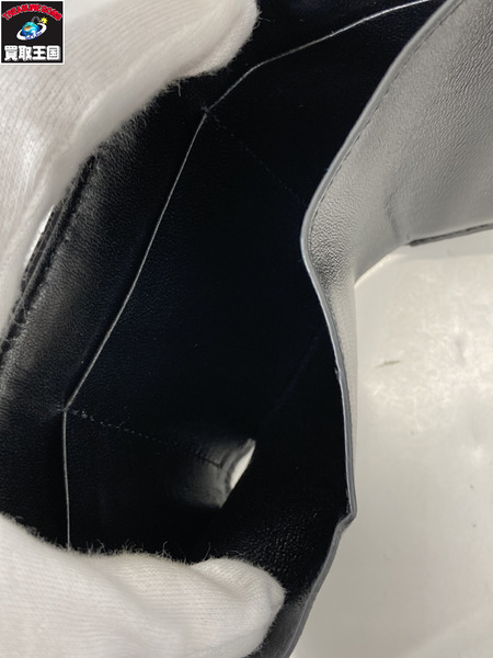 コンパクトウォレット YSL 三つ折り財布　黒