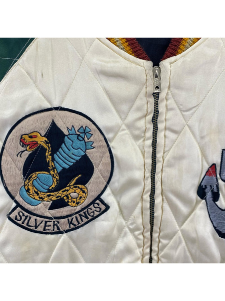 東洋エンタープライズ ジャケット スカジャン 髑髏×U.S.NAVY L[値下]