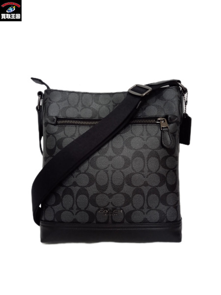 COACH ショルダーバッグ グラハム フラット クロスボディ シグネチャー キャンバス