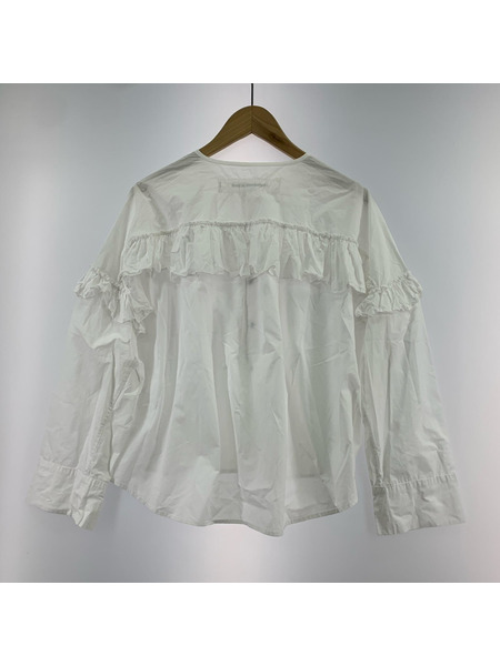 imakokoni ladies. 長袖シャツ imakokoni ladies フリルブラウス 白