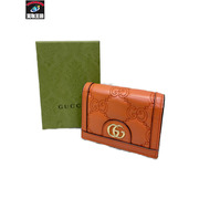 GUCCI GGマトラッセ カードケースウォレット オレンジ 723786-493075