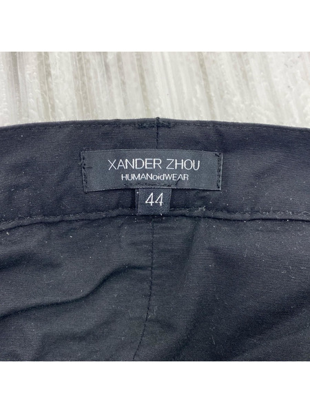 パンツ XANDER ZHOU ダブルウエスト ドッキングパンツ 黒 44