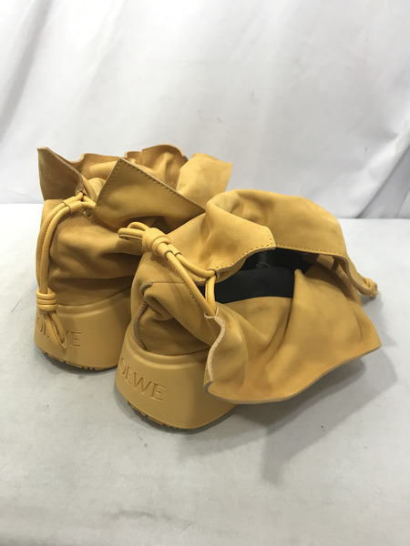靴 LOEWE FLAMENCO BAG BOOT ヌバック 黄 43