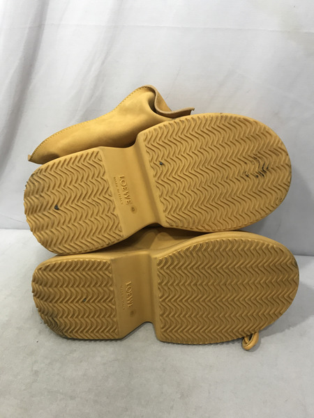 靴 LOEWE FLAMENCO BAG BOOT ヌバック 黄 43