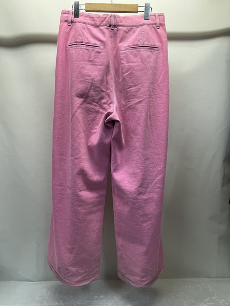 CHANEL 21SS ココマーク バギーワイドデニムパンツ 42 ピンク P70662V62122[値下]