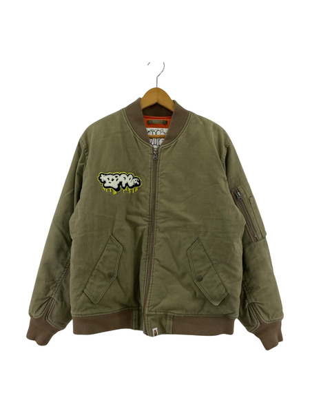 A BATHING APE MA-1 ジャケット カーキ (S)