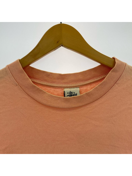STUSSY 半袖Tシャツ・カットソー USA製 白タグ Logo Tee/PNK