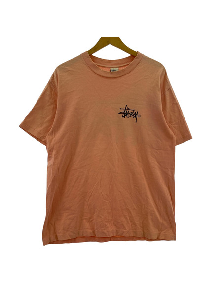 STUSSY 半袖Tシャツ・カットソー USA製 白タグ Logo Tee/PNK