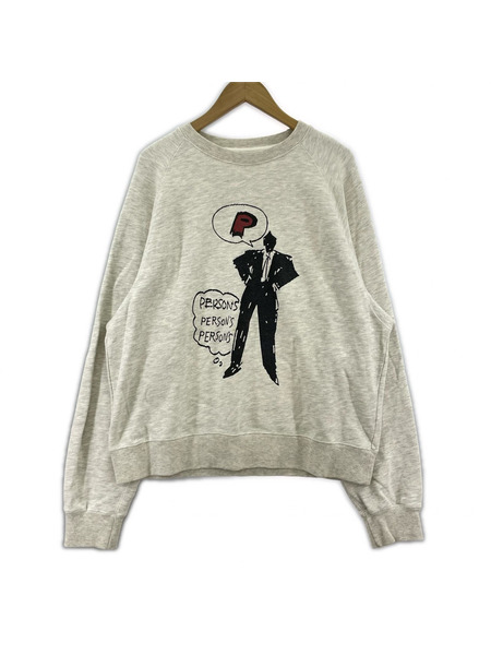 スウェット・トレーナー “P” Crewneck Sweat Shirt/L/グレー