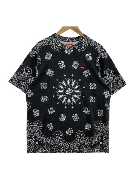 Supreme スモールロゴ ペイズリー Tシャツ 黒