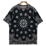 Supreme スモールロゴ ペイズリー Tシャツ 黒