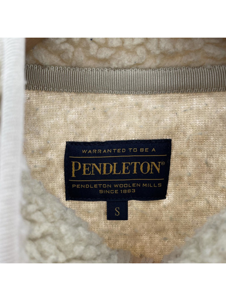 PENDLETON ネイティブ柄 フリースジャケット S BEG