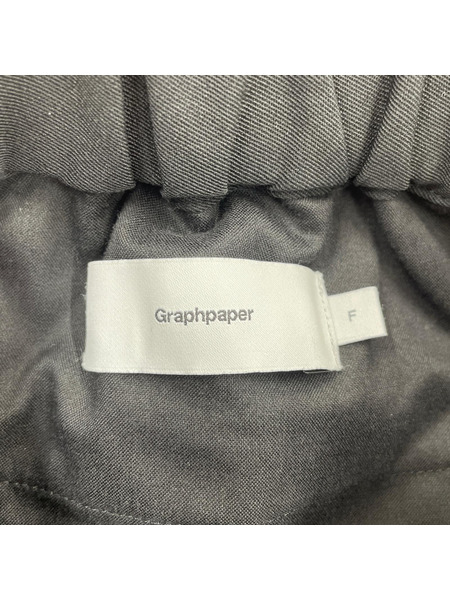 graphpaper 23SS Scale Off Wool Chef Pants ウールシェフパンツ F 黒 GM231-40170B
