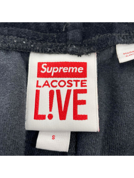 Supreme パンツ 18SS LACOSTE Velour Track Pants BLK S