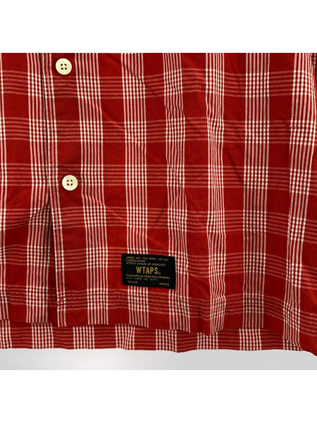 WTAPS 半袖シャツ 16SS チェック 赤（S）