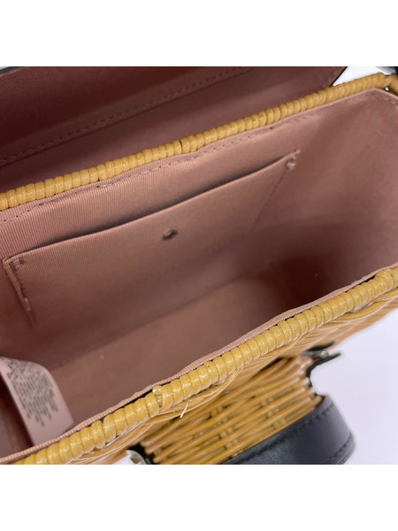 kate spade new york カメラ型カゴバッグ シルバー×ベージュ