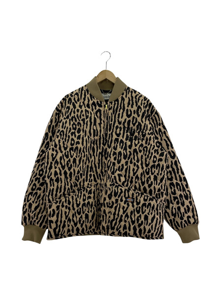 WACKO MARIA LEOPARD QUILITED JACKET DICKIES-WM-BL09(L）