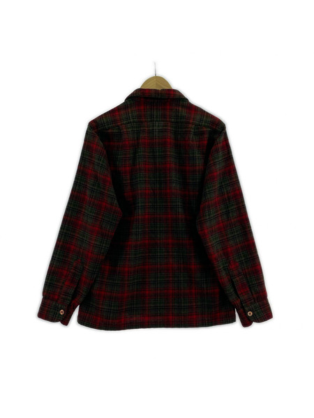 PENDLETON 長袖シャツ 50s オープンカラーウールシャツ/チェック柄 (S)