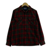 PENDLETON 長袖シャツ 50s オープンカラーウールシャツ/チェック柄 (S)