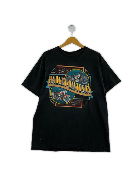 Harley-Davidson 半袖Tシャツ・カットソー 90s バイク イーグル 両面 L
