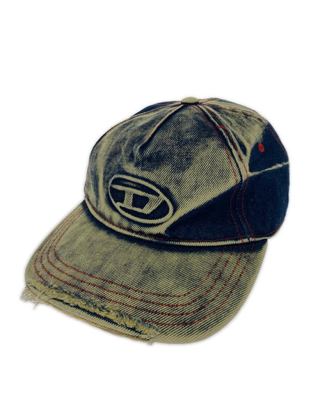DIESEL キャップ ダメージ ウォッシュ加工デニムキャップ