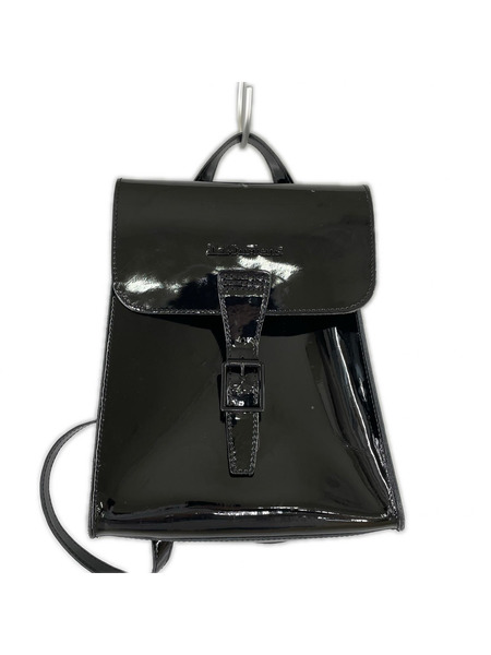 Dr.Martens リュックサック・バックパック パテントレザーデイバッグ  黒