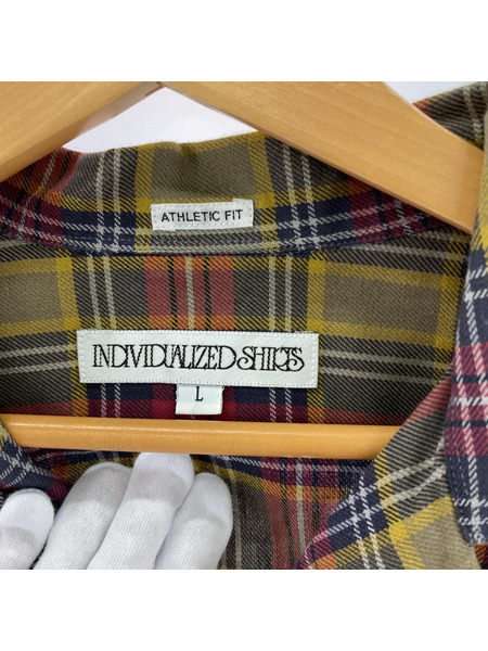 INDIVIDUALIZED SHIRTS ATHLETIC FIT 開襟シャツ L
