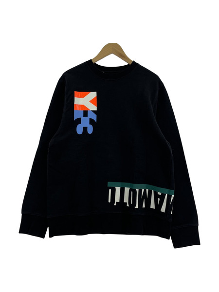 Y-3 U SWM MULTI CUT GRAPHIC CREW SWEATSHIRT BLK (S)