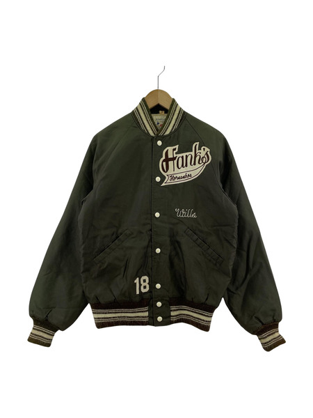 old budwin nylon stadium jacket カーキ S