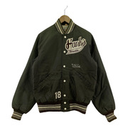 old budwin nylon stadium jacket カーキ S