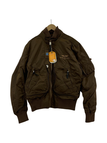 BREITLING×ALPHA AIR RACE JACKET L ブラウン